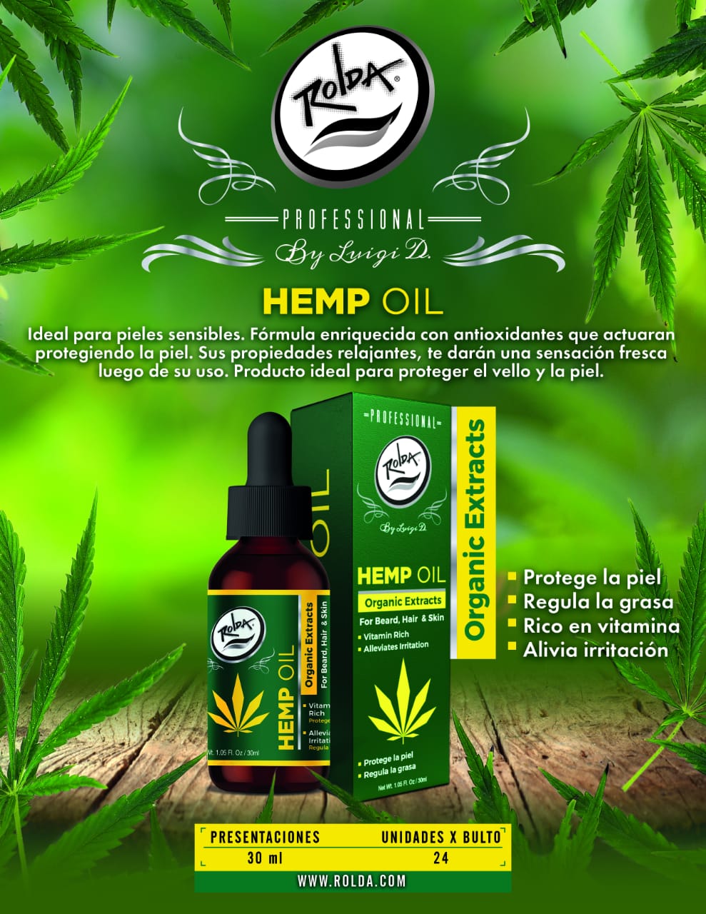 Aceita Barba Hemp Rolda